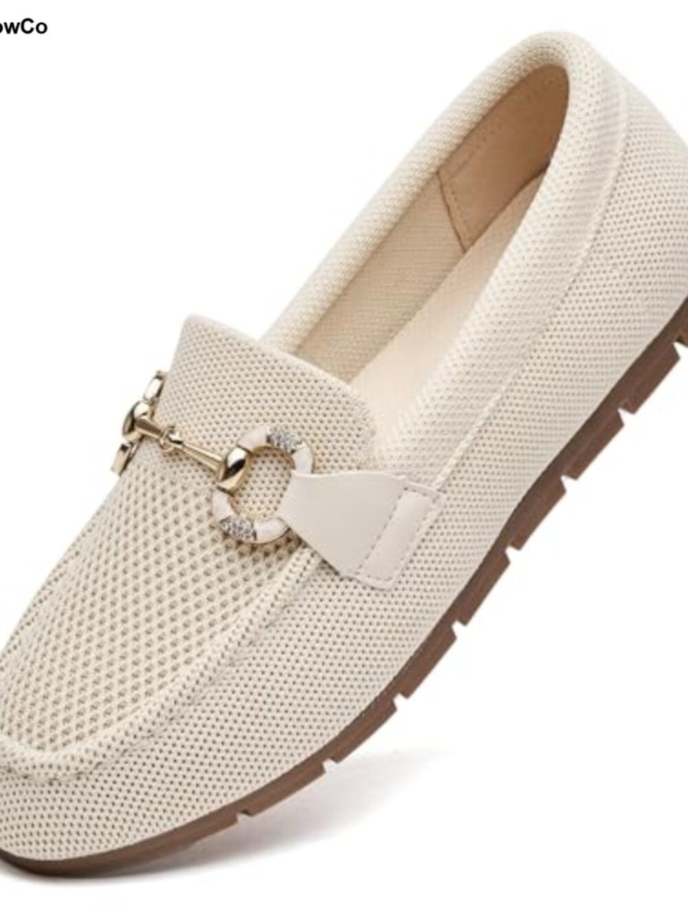 Women's Knit Slip On Loafers Memory Foam Arch Support Breathable Mesh Work